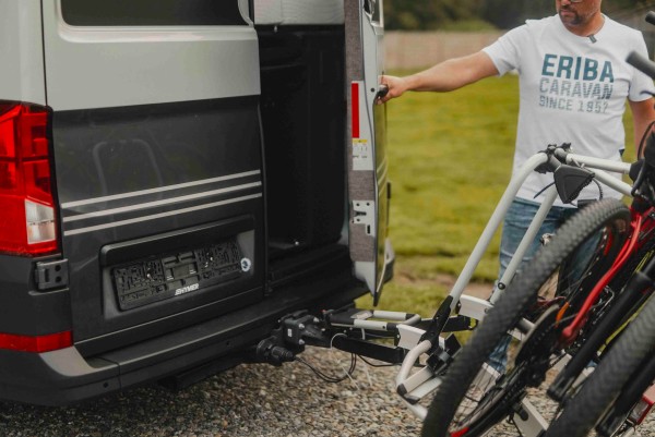 Folding bicycle rack – tow bar-mounted for 3 bicycles