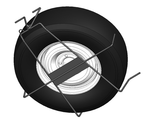 Spare wheel holder Touring Underfloor