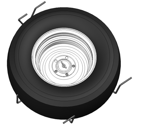Spare wheel holder Touring Underfloor