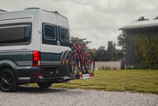 Folding bicycle rack – tow bar-mounted for 3 bicycles
